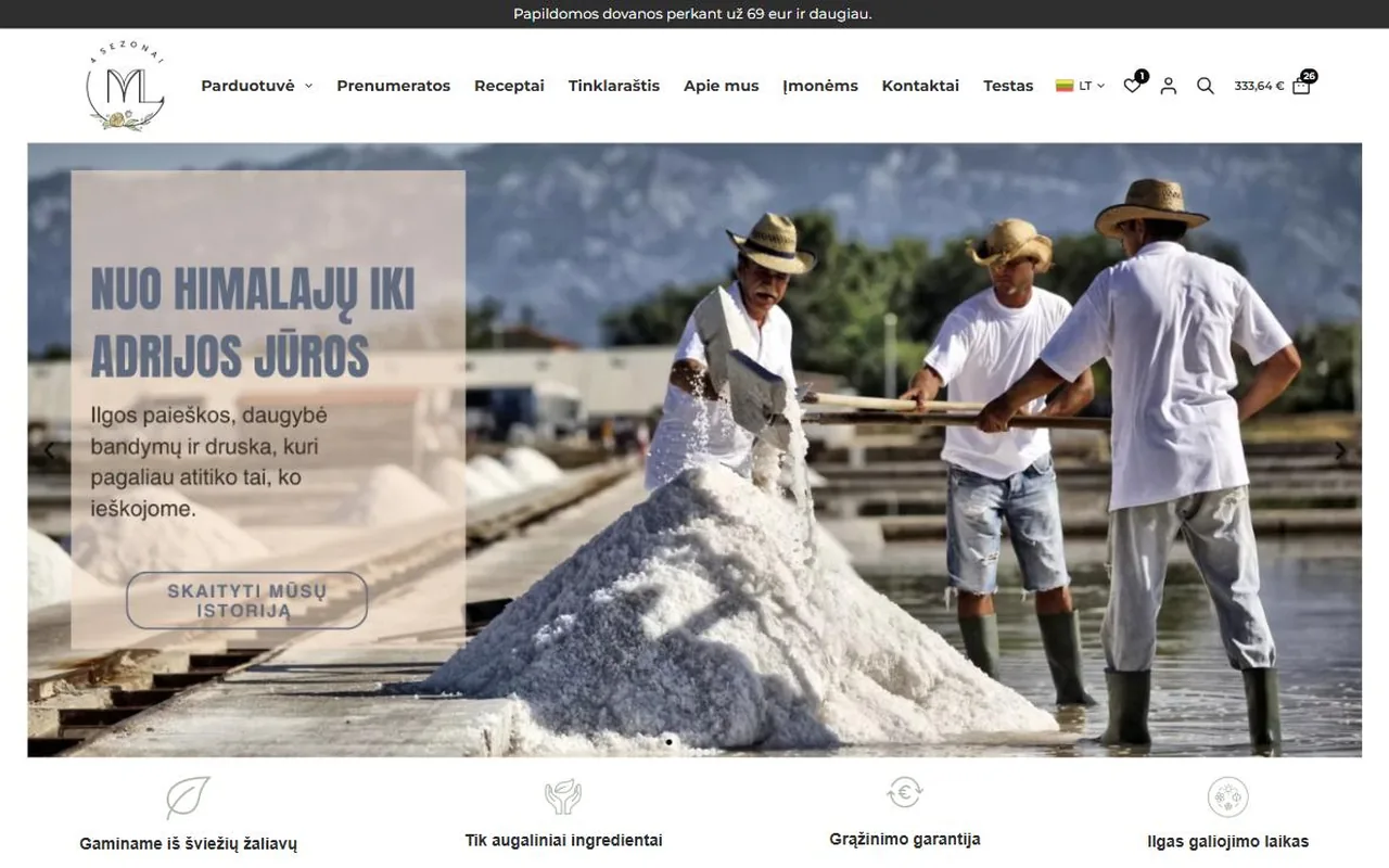 4 Sezonai ekrano vaizdas