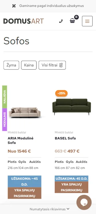 Domus Art mobili versija