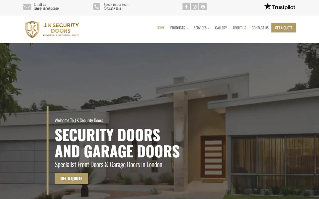 J.K Security Doors ekrano vaizdas