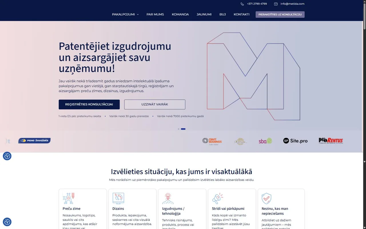 Metida ekrano vaizdas