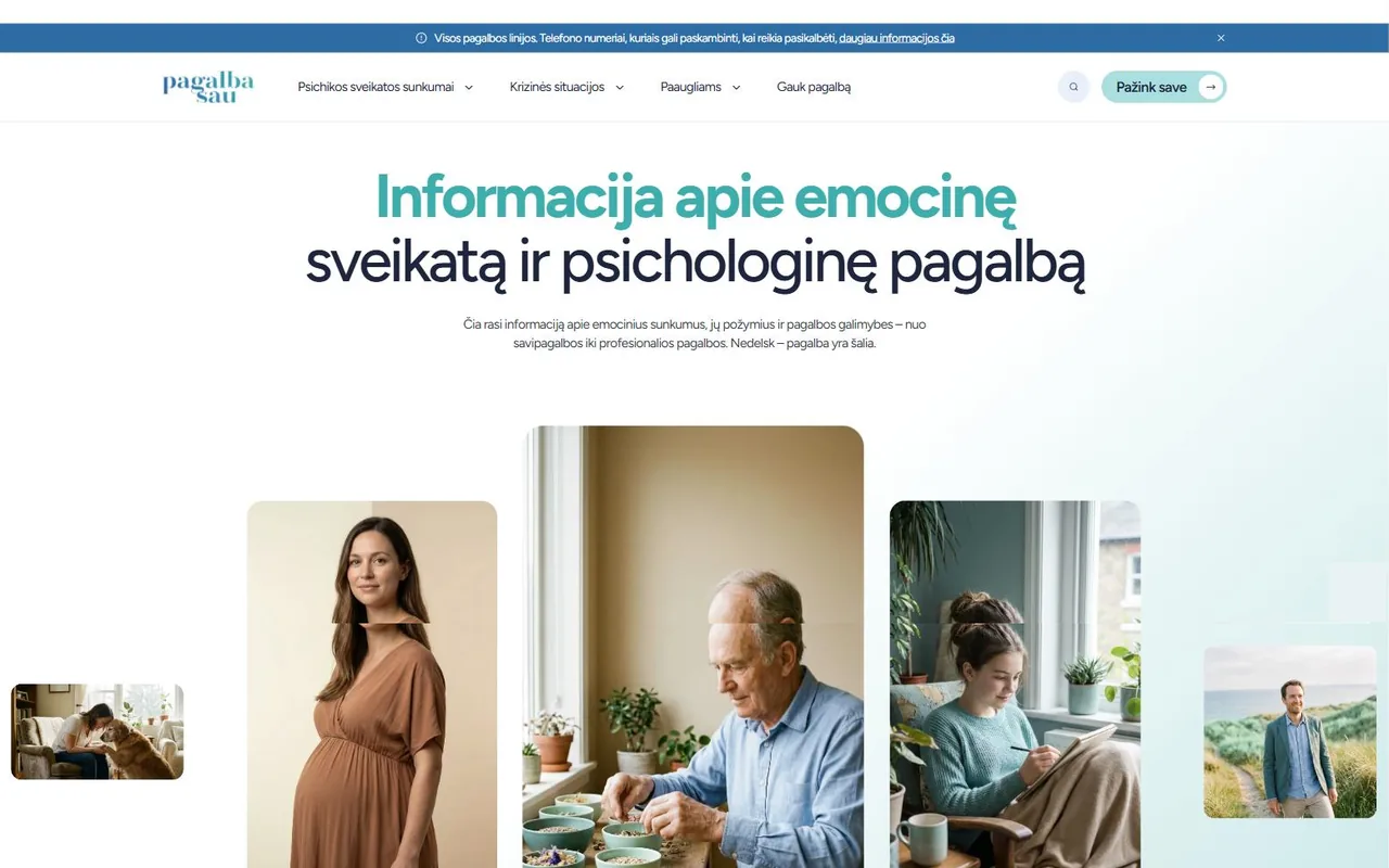 Pagalba sau ekrano vaizdas