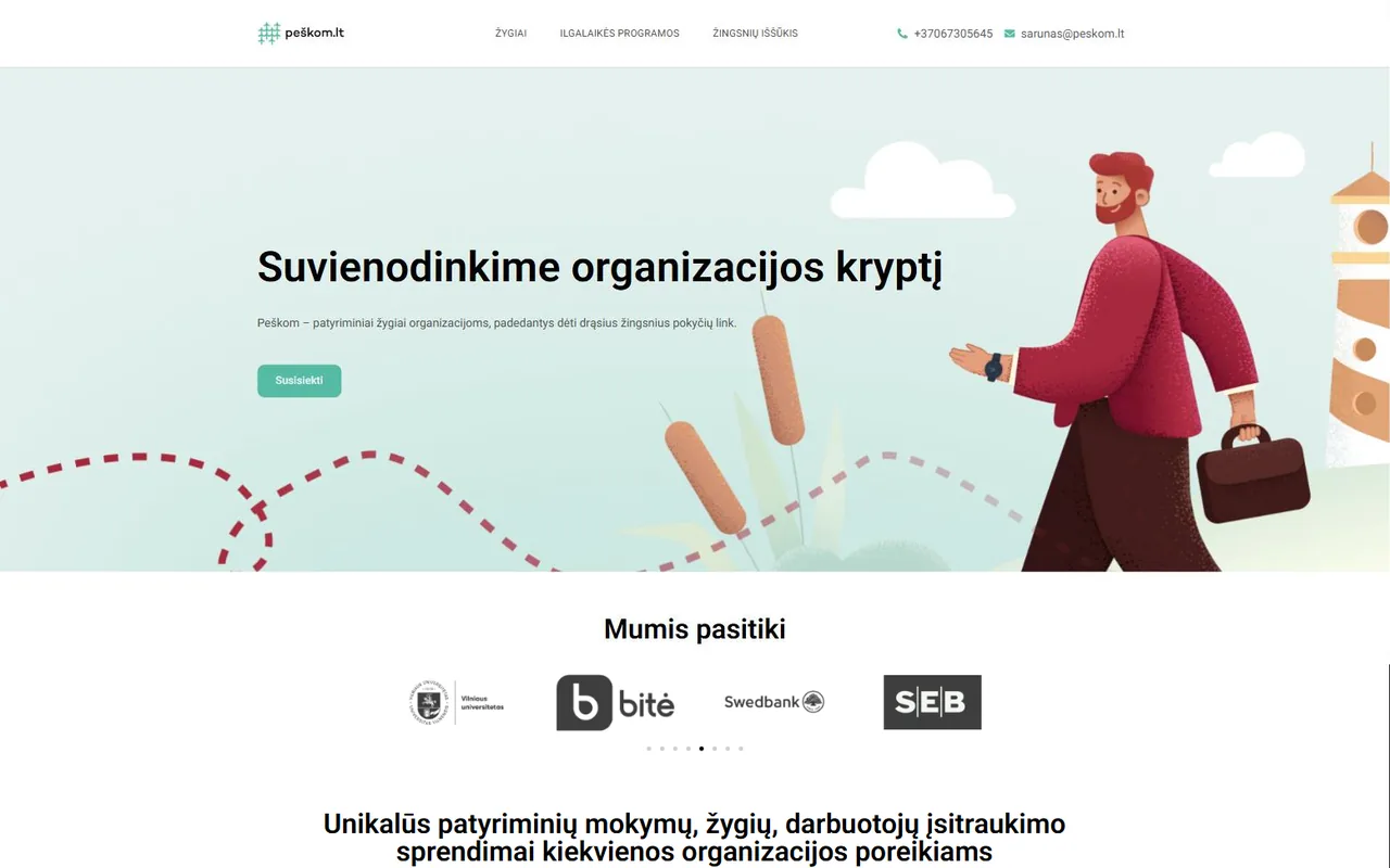 peskom.lt ekrano vaizdas