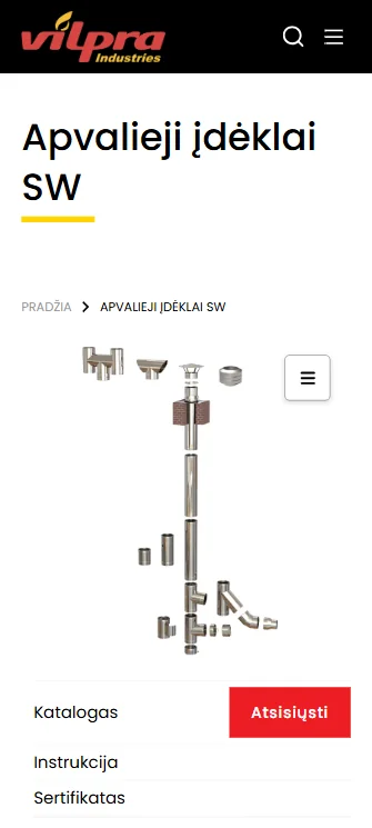vilpraindustries.com mobili versija