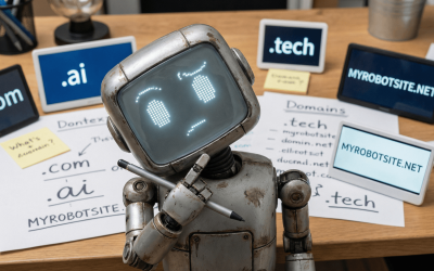 robot thinking how to choose correct domain name